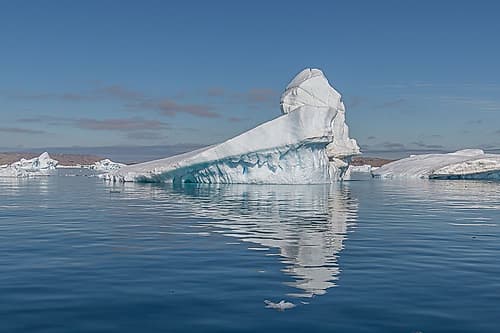 Leaning Iceberg Mirror Reflection Art Print