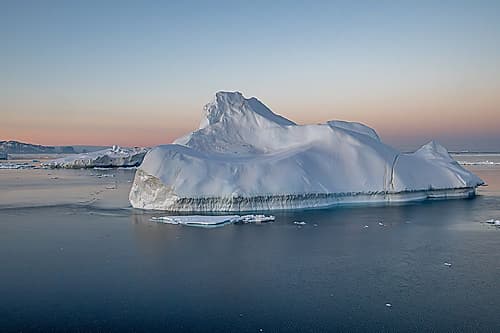 Peaked Iceberg at Dusk Art Print
