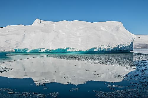 Rounded Iceberg Turquoise Waterline Art Print