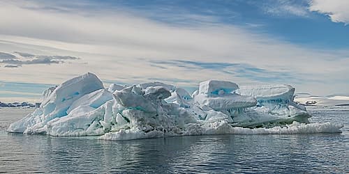 Panoramic Weathered Iceberg Cluster Art Print