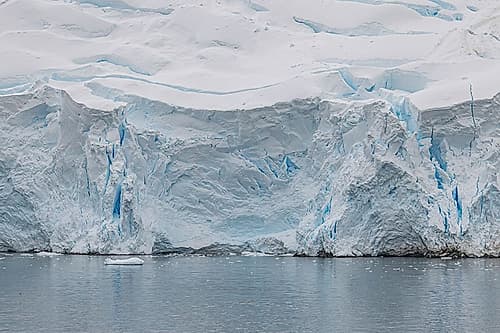 Glacier Cliff Wall Blue Crevasses Art Print
