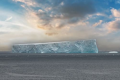 Tabular Iceberg Dramatic Sky Art Print