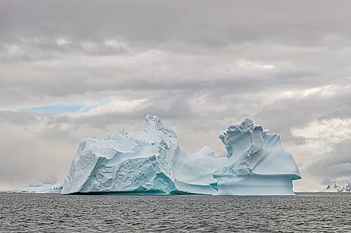 Twin Peaked Jagged Iceberg Art Print
