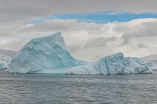 Twin Peaked Iceberg Blue Streak Art Print