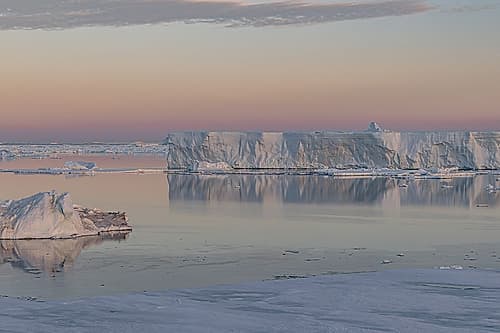 Golden Hour Iceberg Wall II Art Print