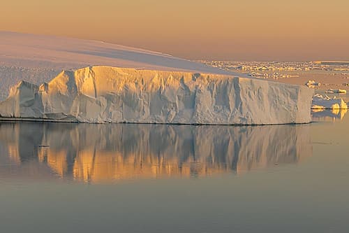 Warm Lit Tabular Iceberg Art Print