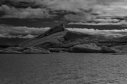 Jokulsarlon Lagoon Dramatic Sky Art Print