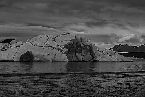 Jokulsarlon Lagoon Cracked Iceberg Art Print