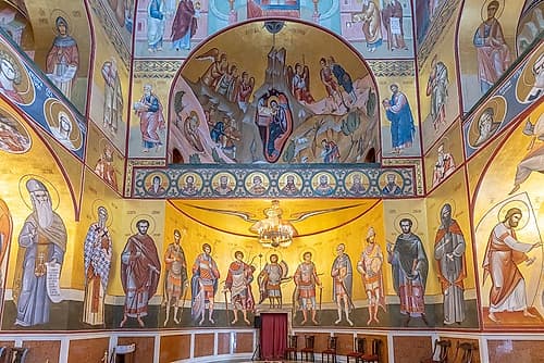 Podgorica Cathedral Iconostasis Art Print by Richard Silver