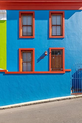 Bo-Kaap Cape Town Blue House Orange Trim Art Print
