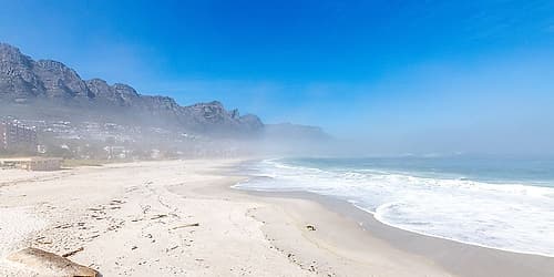 Camps Bay Cape Town Beach Panorama Mist Art Print