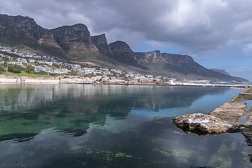Camps Bay Cape Town Dramatic Sky Reflection Art Print