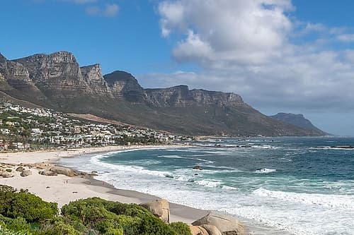 Camps Bay Cape Town Beach and Mountain Panorama Art Print