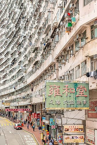 Hong Kong Street with Chinese Signage Art Print by Richard Silver