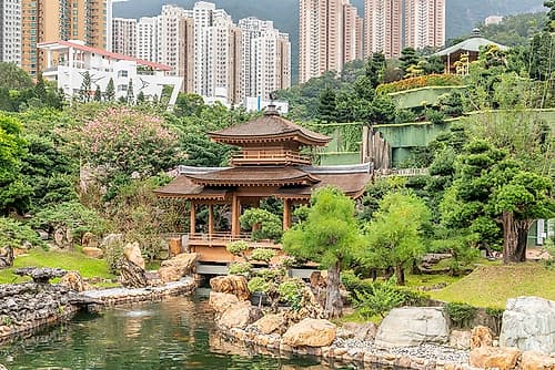 Nan Lian Garden Hong Kong Pavilion and Pond Art Print by Richard Silver