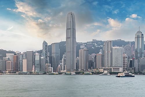 Victoria Harbour Hong Kong Skyline Day Art Print