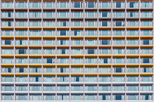 Hong Kong Modern High Rise Orange Balconies Art Print