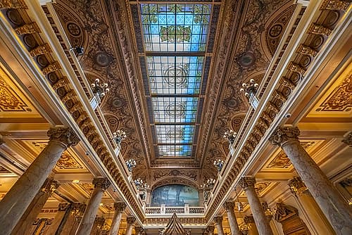 Nice French Riviera Gilded Hall Skylight I Art déco reproduction