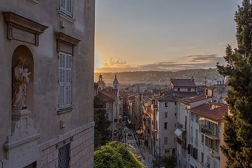 Nice French Riviera Old Town Rooftop Sunset Art Print