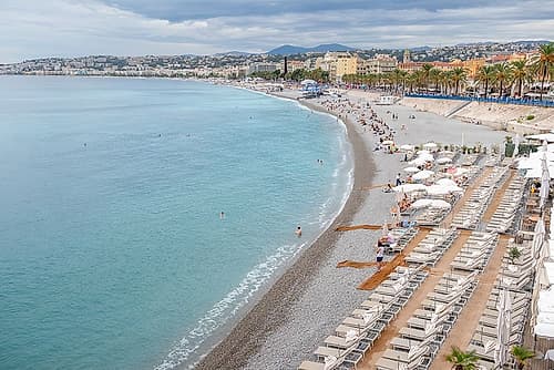 Promenade des Anglais Nice Beach Panorama Art Print