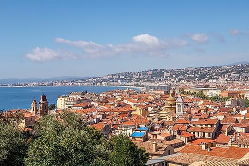 Nice French Riviera Rooftop Panorama Baie des Anges Art Print