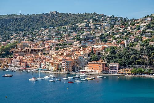 Villefranche sur Mer French Riviera Harbor Town Art Print by Richard Silver