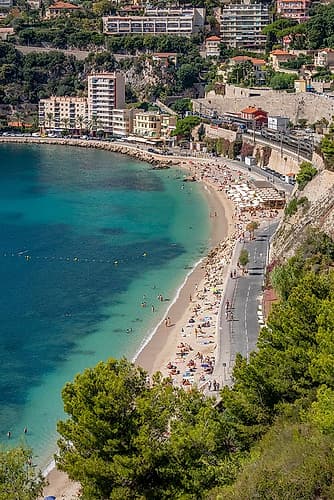 French Riviera Cove Beach and Coast Road Plage reproduction