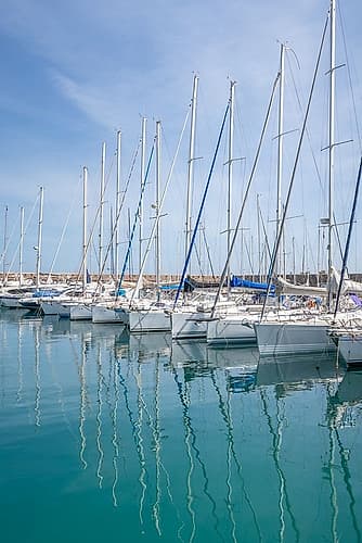 French Riviera Marina Vertical View II Art Print