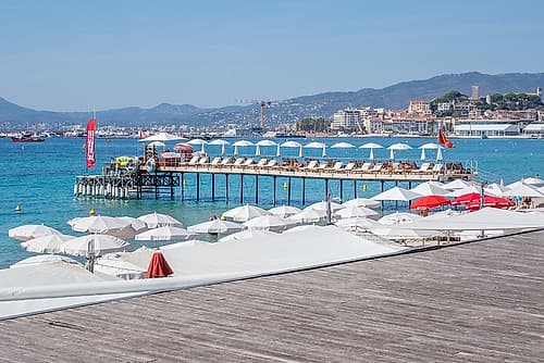 Cannes French Riviera Pier Beach Club Art Print