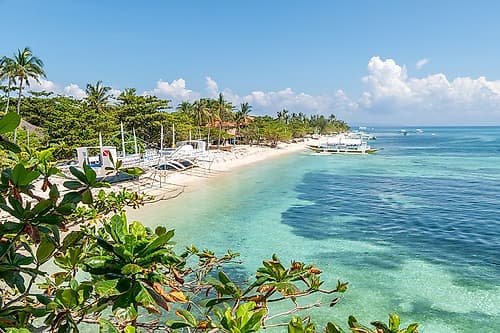 Tropical Beach Resort with Turquoise Water, Philippines, Southeast Asia Art Print