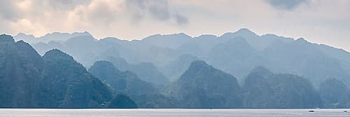 Panoramic Misty Karst Mountains, El Nido, Palawan, Philippines Art Print