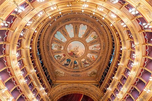 Teatro San Carlo Opera House Dome Ceiling, Naples, Italy Art Print