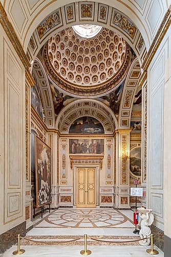 Grand Palace Entrance Hall with Dome, Naples, Italy Classical Print