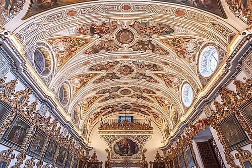 Painted Vaulted Ceiling Gallery, Seville, Spain Art Print