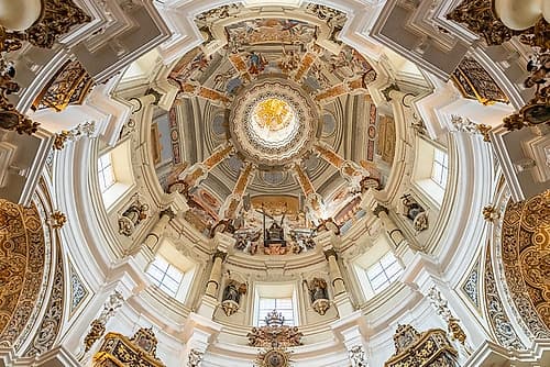 Grand Domed Ceiling Fresco, Seville, Spain Art déco reproduction