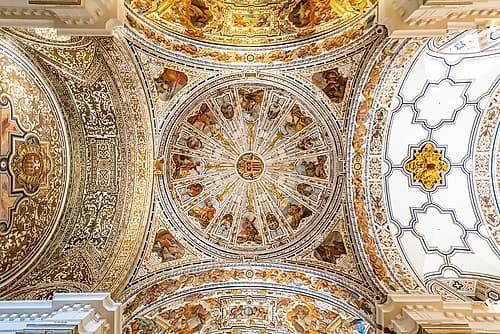 Ornate Cathedral Dome Detail, Seville, Spain Art Print