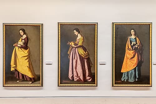Classical Portrait Paintings in Museum Gallery, Seville, Spain Classical Print