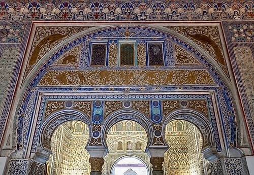 Real Alcazar Mudejar Archway, Seville, Spain Art Print