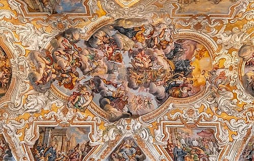 Baroque Painted Ceiling Fresco, Teatro San Carlo, Naples, Italy Art Print by Richard Silver