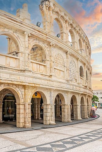 Roman Colosseum-Style Arched Facade, The Londoner Macao, Macau Art Print by Richard Silver