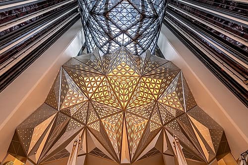 Zaha Hadid Star-Shaped Atrium, Morpheus Hotel, Macau Geometric Print