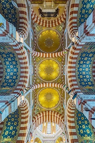 Striped Domes of Notre-Dame de la Garde Basilica, Marseille, France Art Print