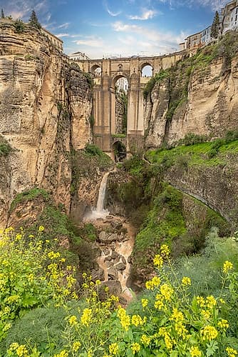 Puente Nuevo Bridge Over Gorge, Ronda, Spain Art Print
