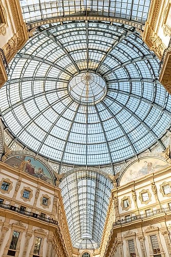 Galleria Vittorio Emanuele II Glass Dome, Milan, Italy Art Print