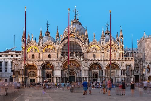 St. Marks Basilica at Dusk, Venice, Italy Art Print