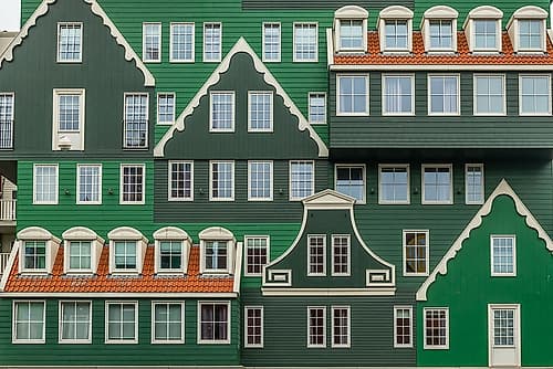 Inntel Hotel Gabled Facade, Zaandam, Netherlands Art Print by Richard Silver
