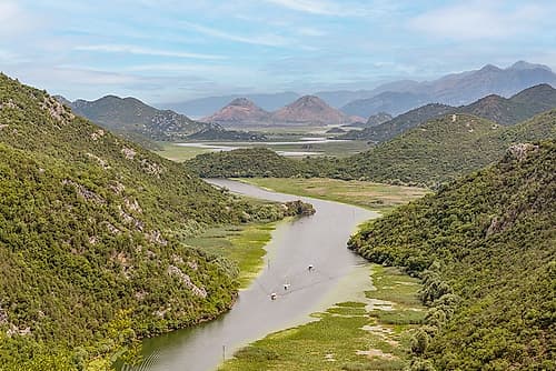 Rijeka Crnojevica River Bend, Lake Skadar, Montenegro Art Print