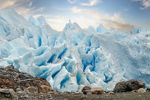 Jagged Ice Formations, Perito Moreno Glacier, Patagonia, Argentina Art Print