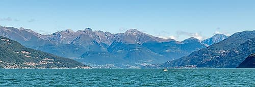 Panoramic Mountain View, Lake Como, Italy Art Print