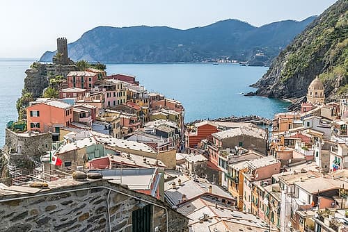 Vernazza Village Overlook, Cinque Terre, Italy Art Print